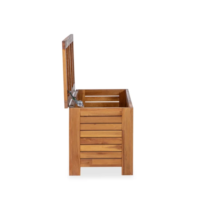 Slatted Solid Wood Patio Storage Deck Box
