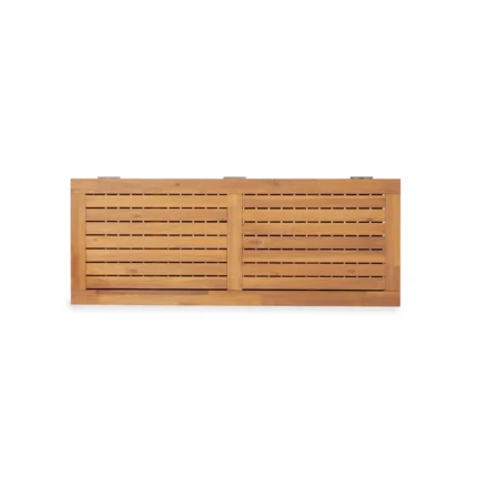 Slatted Solid Wood Patio Storage Deck Box
