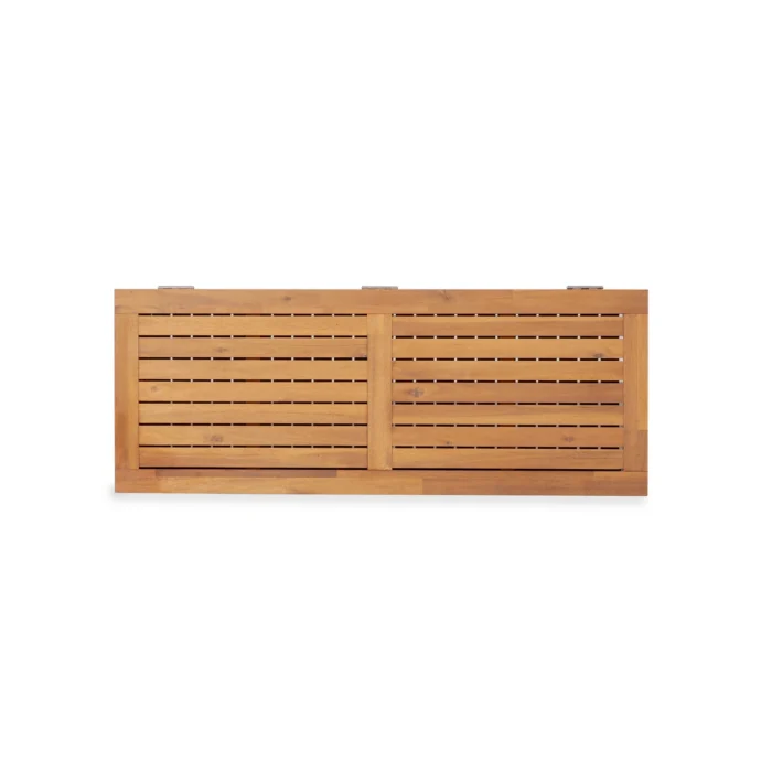 Slatted Solid Wood Patio Storage Deck Box
