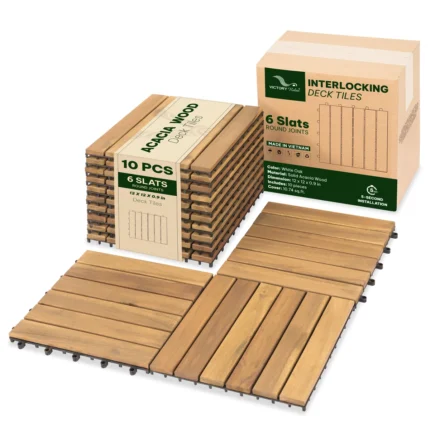 acacia deck tiles 6 slats round joint pack of 10 light nature main 01