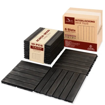 acacia deck tiles 6 slats square joint pack of 10 black main 01