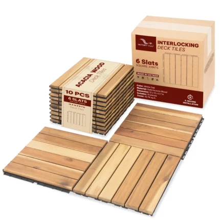 acacia deck tiles 6 slats square joint pack of 10 light nature main 01