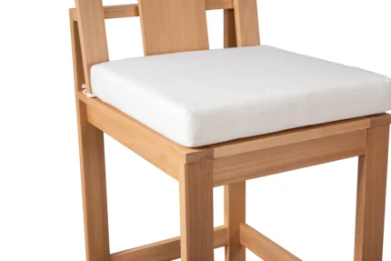 Eucalyptus Wood Outdoor Bar Stool (Set of 2)
