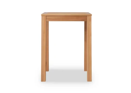 Eucalyptus outdoor bar table, front view