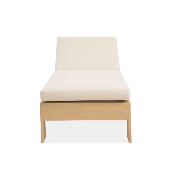 Eucalyptus Outdoor Chaise Lounge with Cushion
