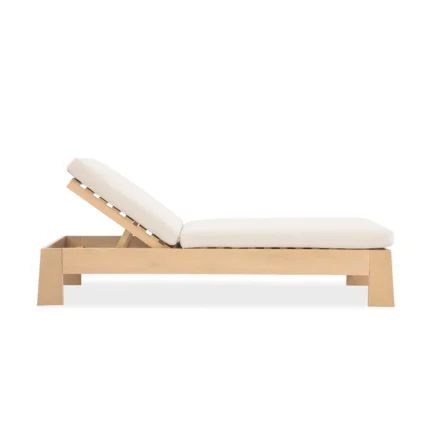 Eucalyptus Outdoor Chaise Lounge with Cushion