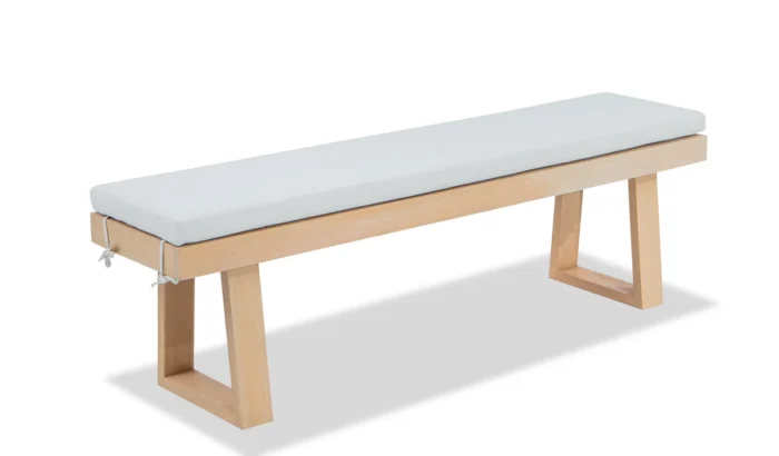 Solid Eucalyptus Wood Patio Dining Bench with Cushion
