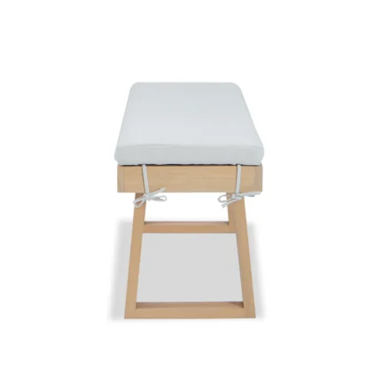 Solid Eucalyptus Wood Patio Dining Bench with Cushion