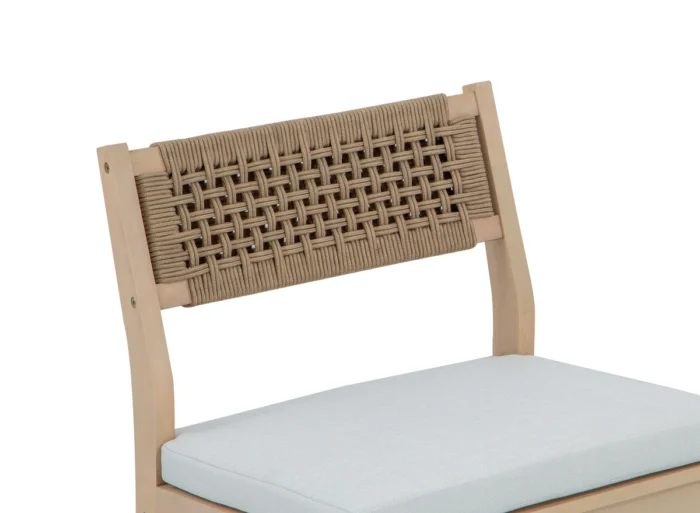 Solid Eucalyptus Wood Dining Chair with Cushions (Set of 2)