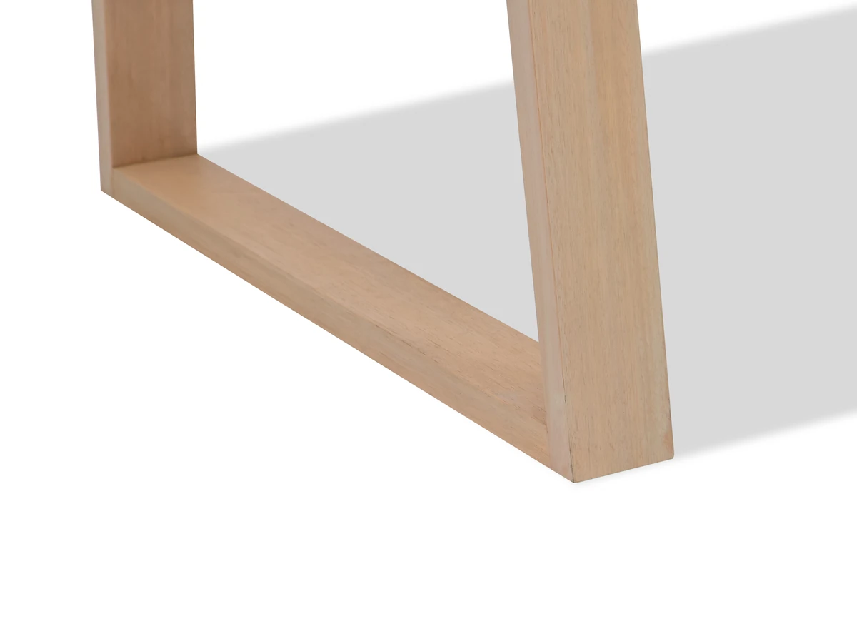 Close-up of the dining table sled leg