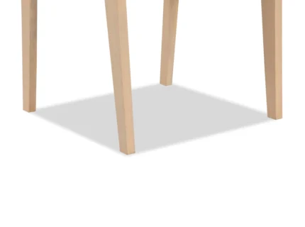 Solid Eucalyptus Wood Dining Table with Sled Legs