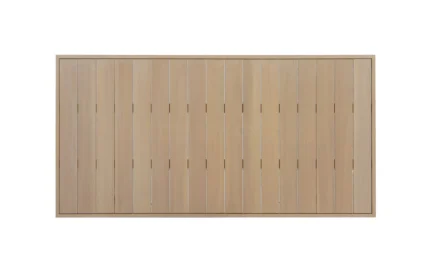 Solid Eucalyptus Wood Dining Table with Sled Legs