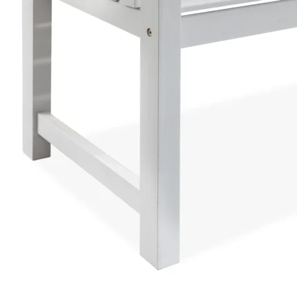Solid Eucalyptus Outdoor Bench with Slatted Backrest