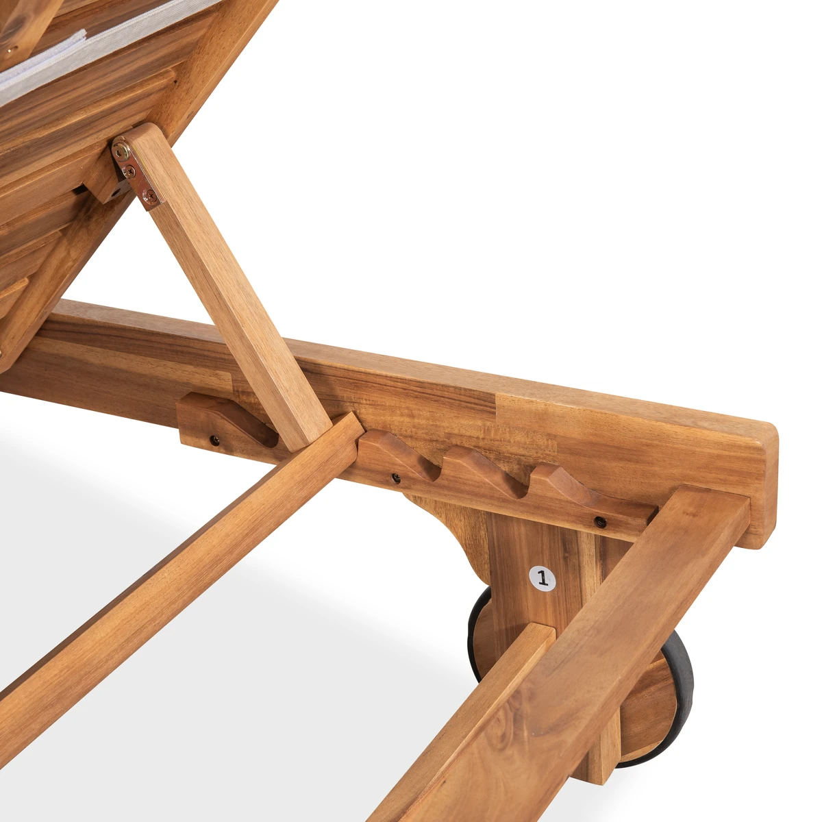 Close-up of the reclining mechanism