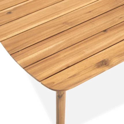 Solid Wood Oval Patio Coffee Table