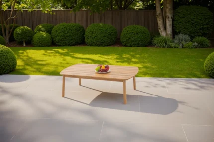 Solid Wood Oval Patio Coffee Table