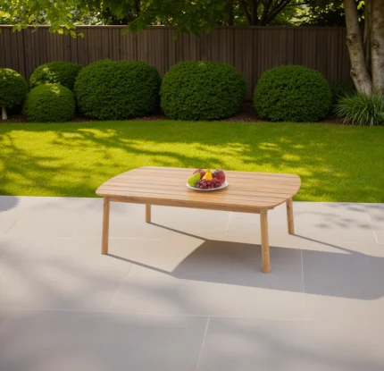 Solid Wood Oval Patio Coffee Table