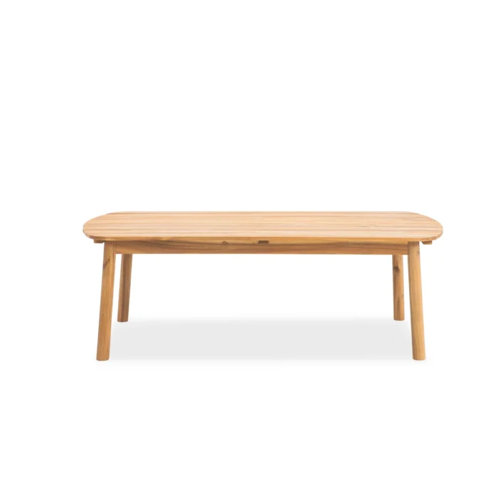 Solid Wood Oval Patio Coffee Table