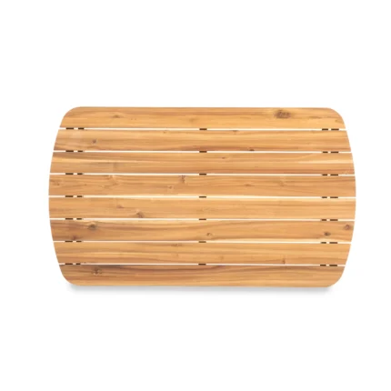 Solid Wood Oval Patio Coffee Table