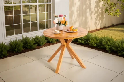 36.2" Solid Wood Round Patio Table