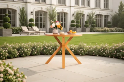 36.2" Solid Wood Round Patio Table