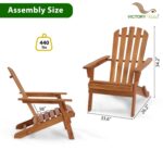 Collapsible Adirondack Chair 440 LBS Waterproof UV Outdoor