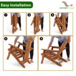 Collapsible Adirondack Chair 440 LBS Waterproof UV Outdoor