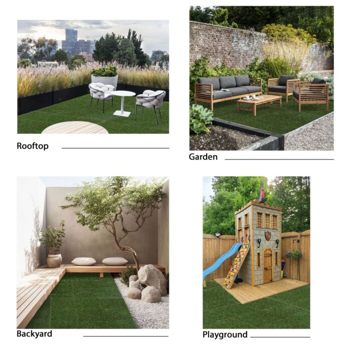 10-Piece Artificial Grass Turf Tiles for Indoor/Outdoor