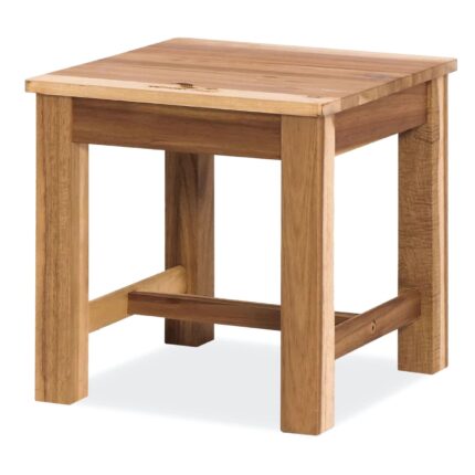 12-Inch Acacia Wood Step Stool for Indoor Use