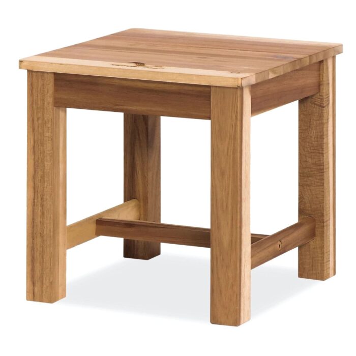 12-Inch Acacia Wood Step Stool for Indoor Use