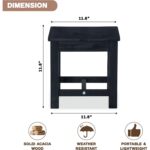 12-Inch Acacia Wood Step Stool for Indoor Use