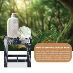 12-Inch Acacia Wood Step Stool for Indoor Use