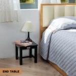 12-Inch Acacia Wood Step Stool for Indoor Use