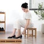 12-Inch Acacia Wood Step Stool for Indoor Use