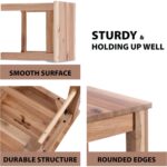 12-Inch Acacia Wood Step Stool for Indoor Use