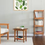 2-Tier Acacia Wood Shower Stool with Storage Shelf