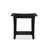 2-Tier Acacia Wood Shower Stool with Storage Shelf