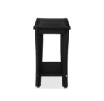 2-Tier Acacia Wood Shower Stool with Storage Shelf
