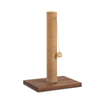 22-Inch Cat Scratching Post Solid Wood Sisal Scratcher