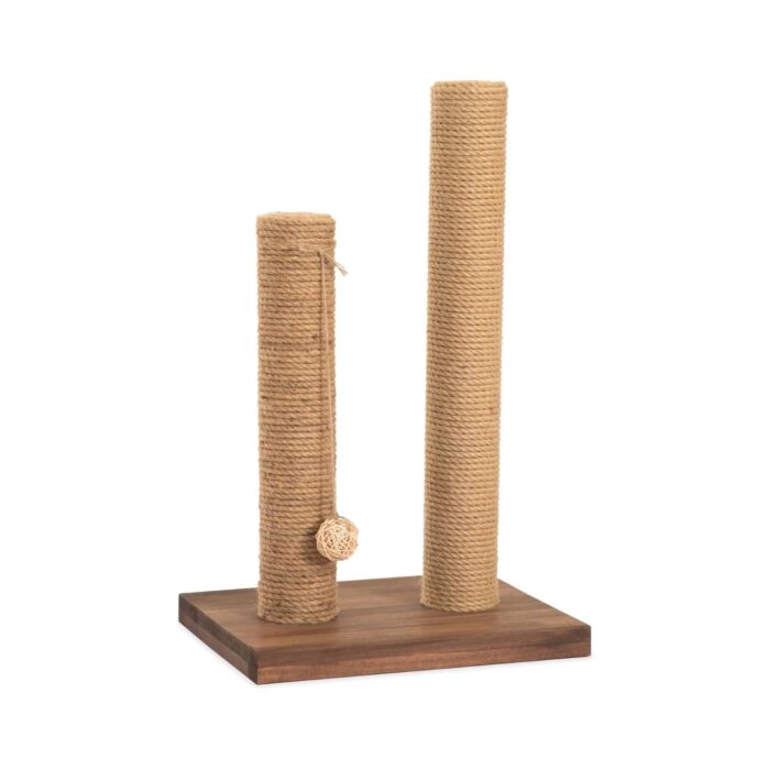 22-Inch Cat Scratching Post Solid Wood Sisal Scratcher