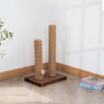 22-Inch Cat Scratching Post Solid Wood Sisal Scratcher