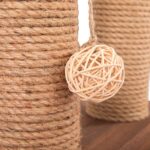 22-Inch Cat Scratching Post Solid Wood Sisal Scratcher
