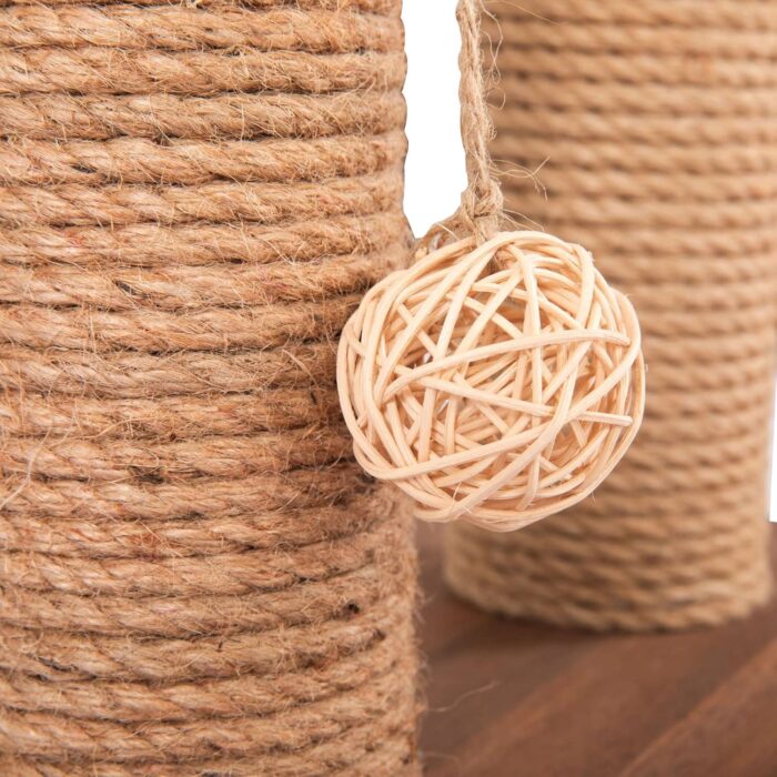 22-Inch Cat Scratching Post Solid Wood Sisal Scratcher