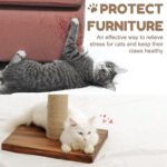 22-Inch Cat Scratching Post Solid Wood Sisal Scratcher
