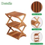 3-Tier Acacia Wood Shoe Rack Portable Storage Shelf