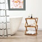 3-Tier Acacia Wood Shoe Rack Portable Storage Shelf