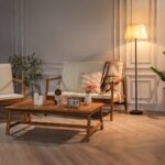 4-Piece Acacia Wood Patio Furniture Set with Cushions