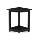 Acacia Corner Shower Stool Waterproof Bath Bench with Shelf