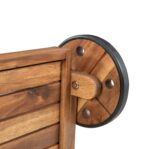 Acacia Wood Bar Cart Rolling Coffee & Drink Cart