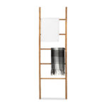 Acacia Wood Blanket Ladder 6-Tier Storage Rack